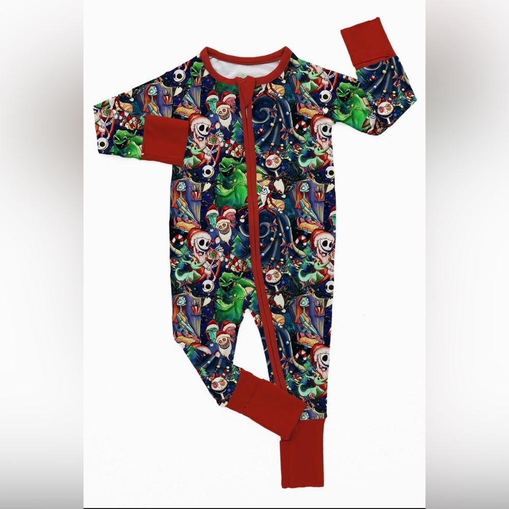 Showstoppers “Nightmare Christmas” Bamboo Zippy – Size 6–12M